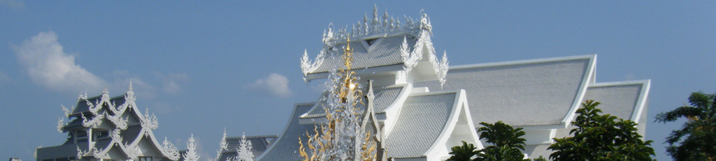 Picture of ancient ornate Thai rooftops